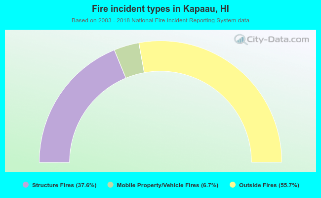 Fire incident types in Kapaau, HI
