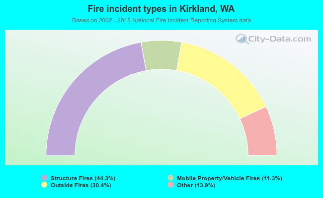 Fire incident types in Kirkland, WA