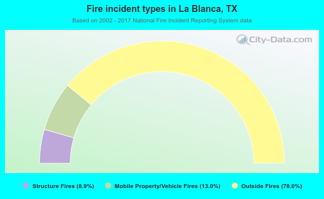Fire incident types in La Blanca, TX