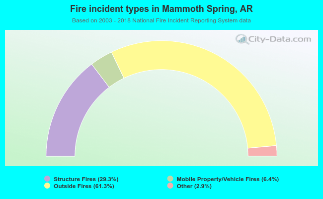 Fire incident types in Mammoth Spring, AR