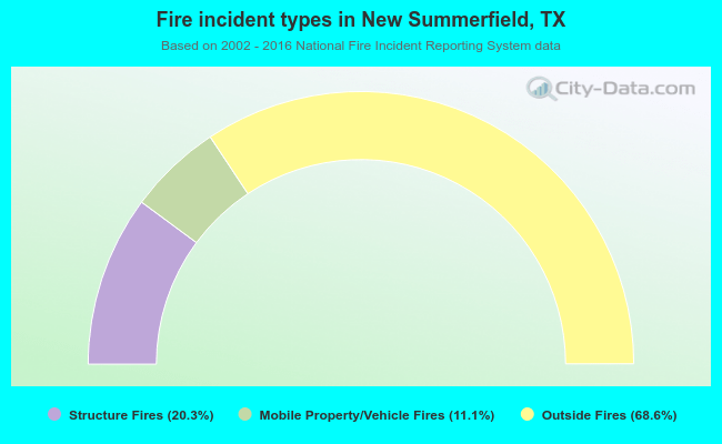 Fire incident types in New Summerfield, TX