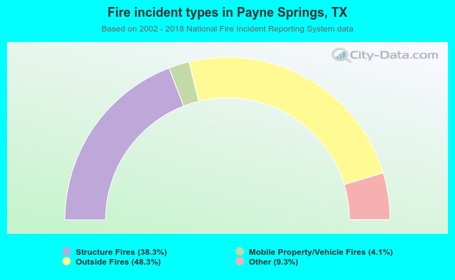 Fire incident types in Payne Springs, TX