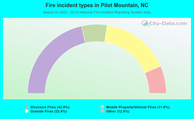 Fire incident types in Pilot Mountain, NC
