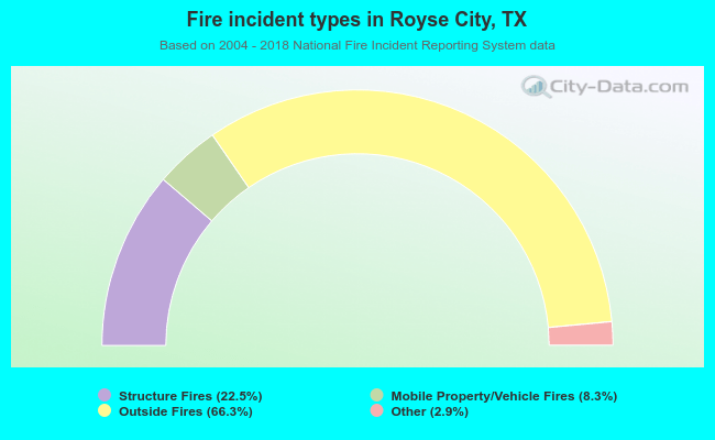 Fire incident types in Royse City, TX