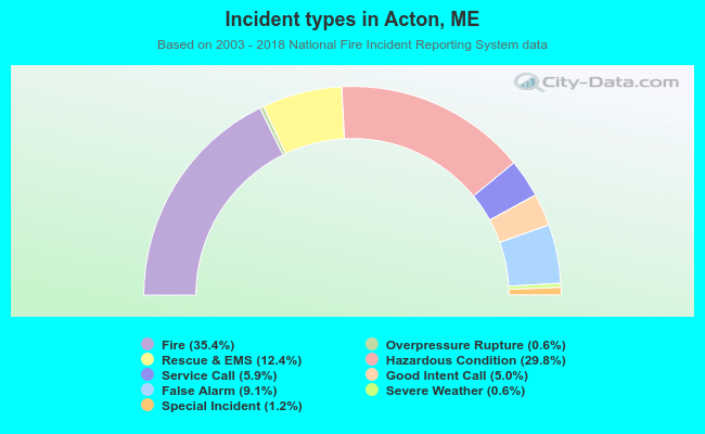 Incident types in Acton, ME