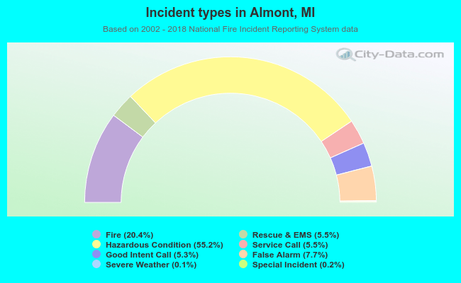 Incident types in Almont, MI