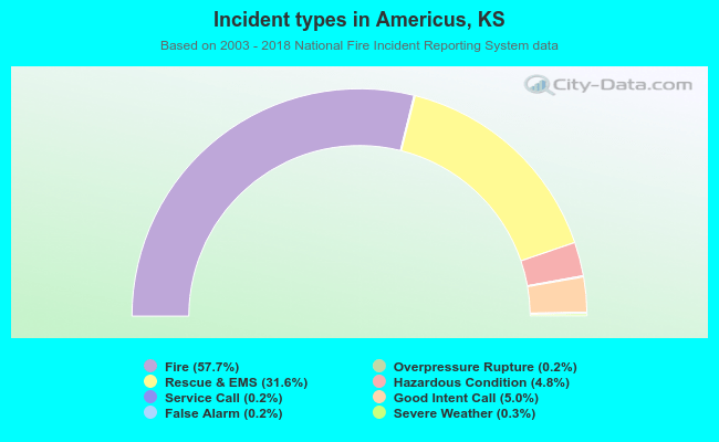 Incident types in Americus, KS