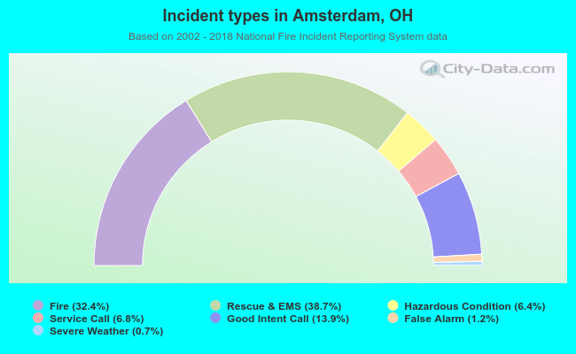 Incident types in Amsterdam, OH