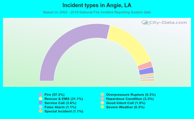 Incident types in Angie, LA