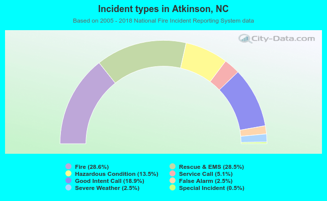 Incident types in Atkinson, NC
