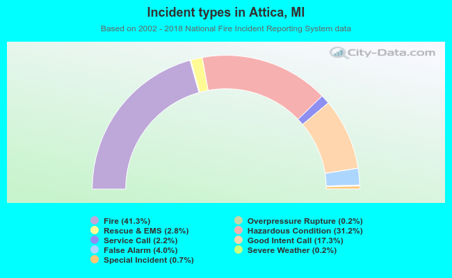 Incident types in Attica, MI