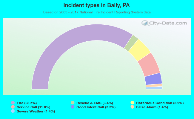 Incident types in Bally, PA