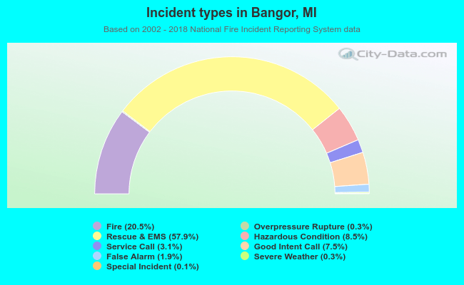 Incident types in Bangor, MI