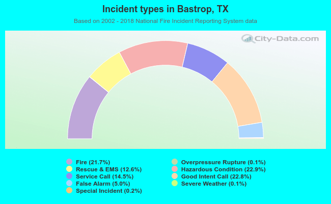 Incident types in Bastrop, TX