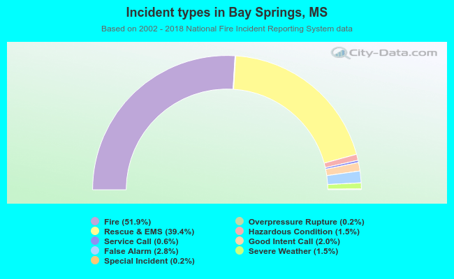 Incident types in Bay Springs, MS