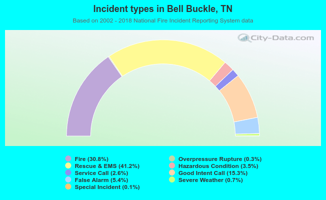 Incident types in Bell Buckle, TN