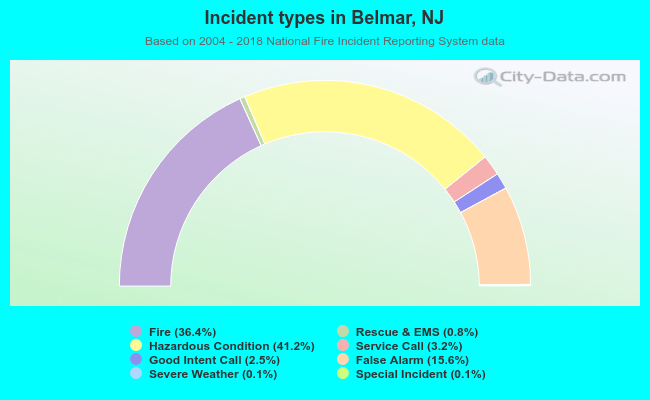 Incident types in Belmar, NJ