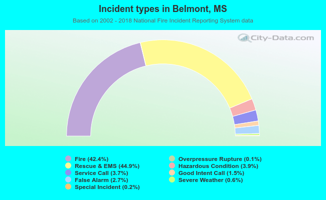 Incident types in Belmont, MS