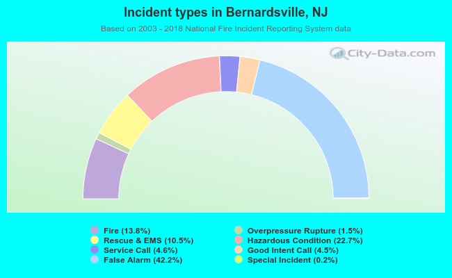 Incident types in Bernardsville, NJ
