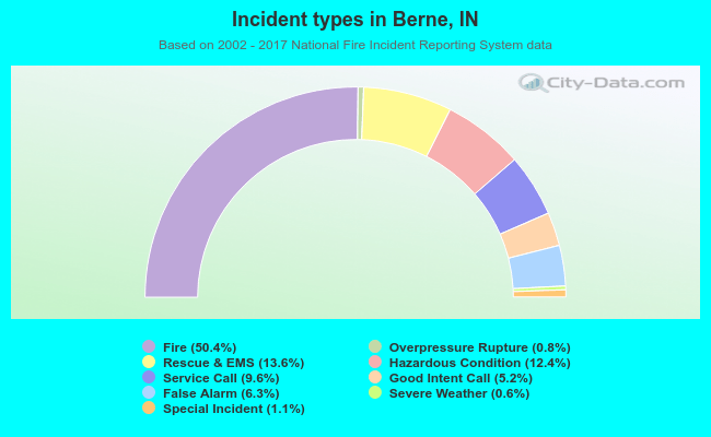 Incident types in Berne, IN