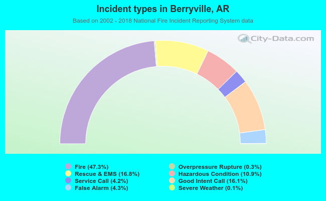 Incident types in Berryville, AR
