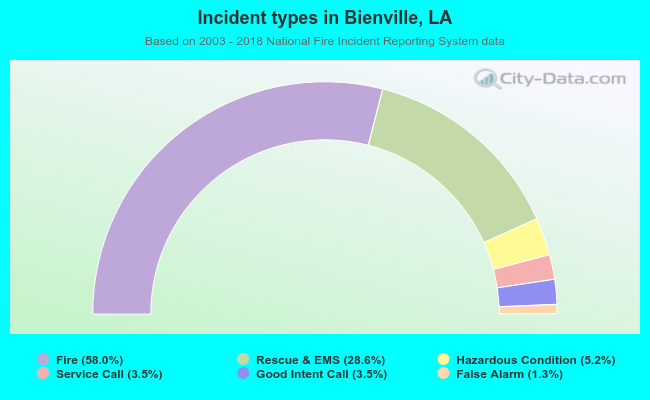 Incident types in Bienville, LA