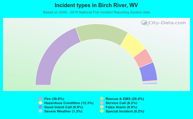 Incident types in Birch River, WV
