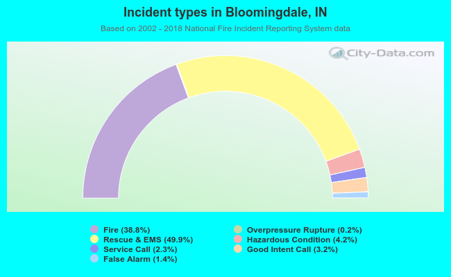 Incident types in Bloomingdale, IN