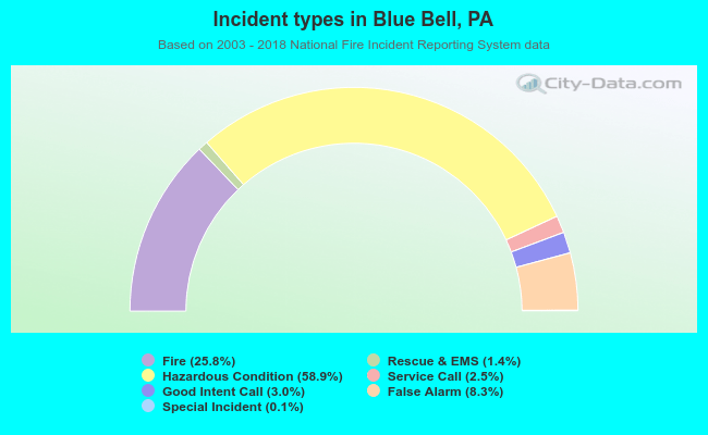 Incident types in Blue Bell, PA