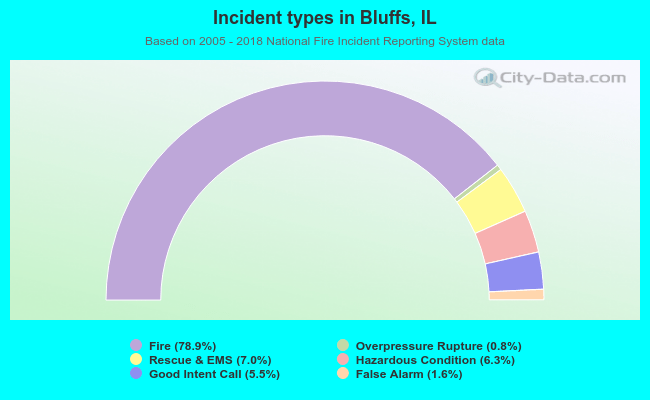 Incident types in Bluffs, IL