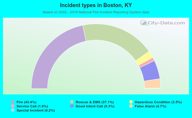 Incident types in Boston, KY