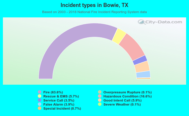 Incident types in Bowie, TX