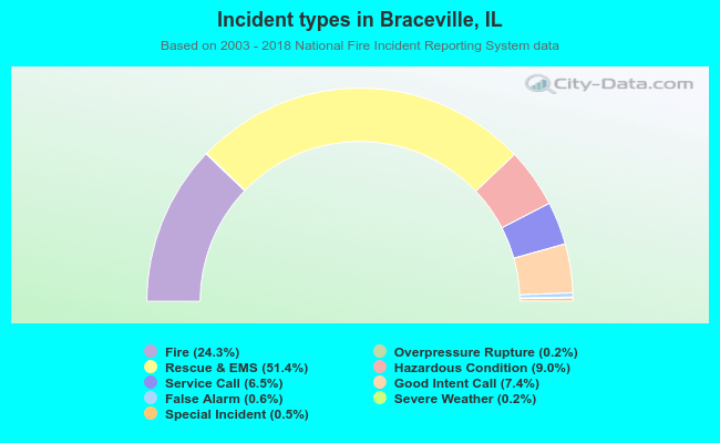 Incident types in Braceville, IL