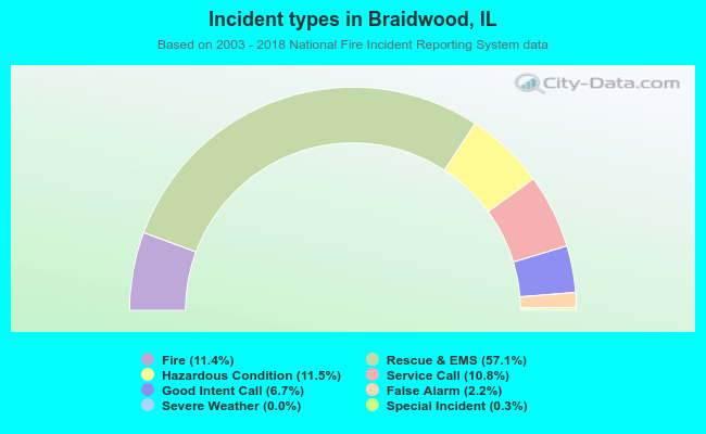 Incident types in Braidwood, IL