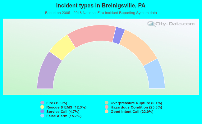 Incident types in Breinigsville, PA