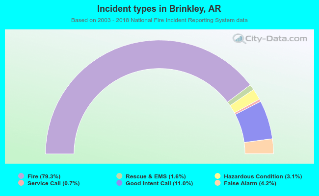 Incident types in Brinkley, AR