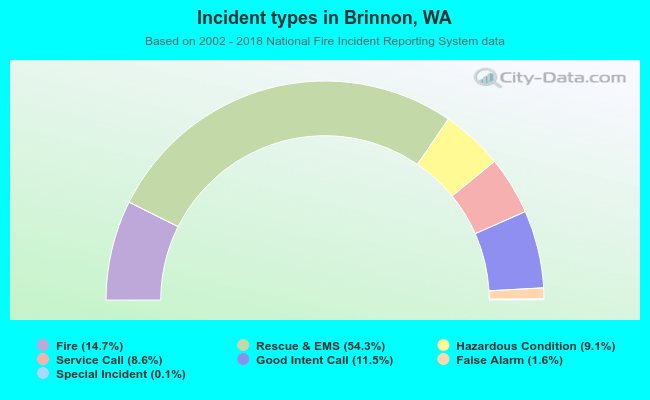 Incident types in Brinnon, WA