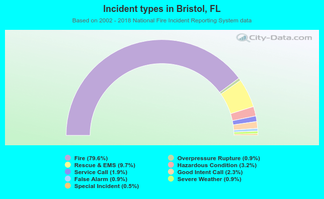 Incident types in Bristol, FL