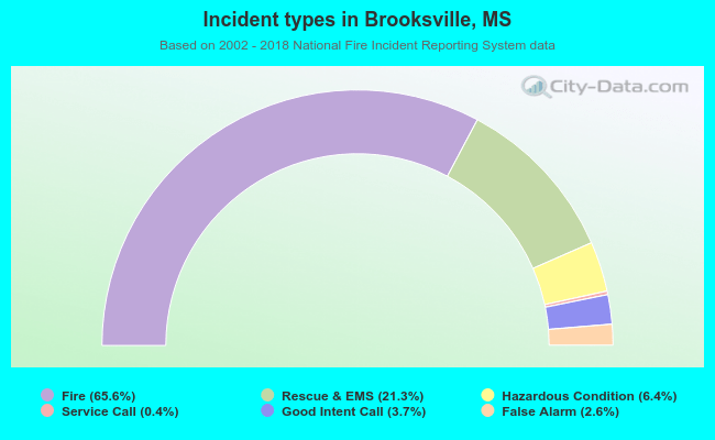 Incident types in Brooksville, MS