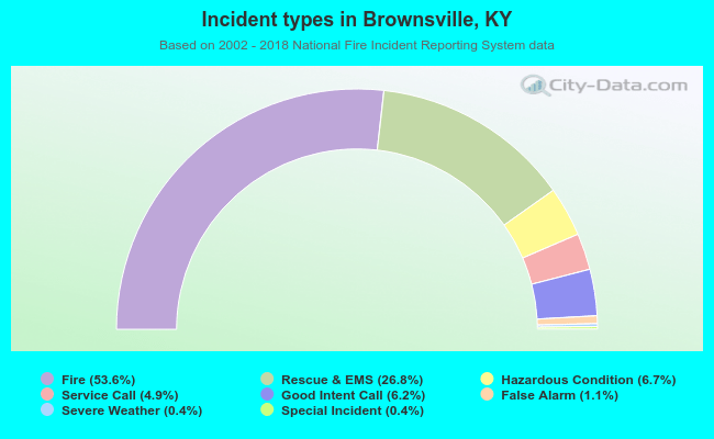 Incident types in Brownsville, KY