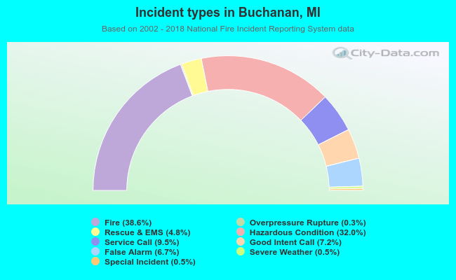 Incident types in Buchanan, MI