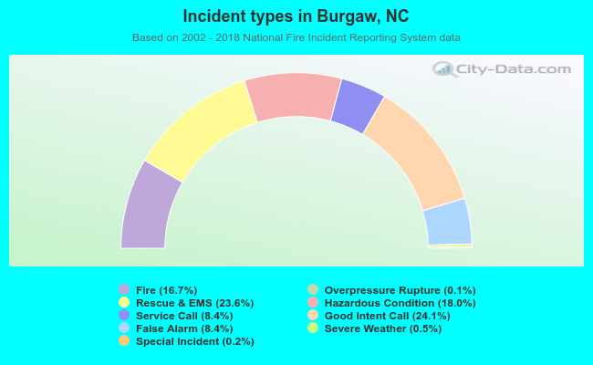 Incident types in Burgaw, NC
