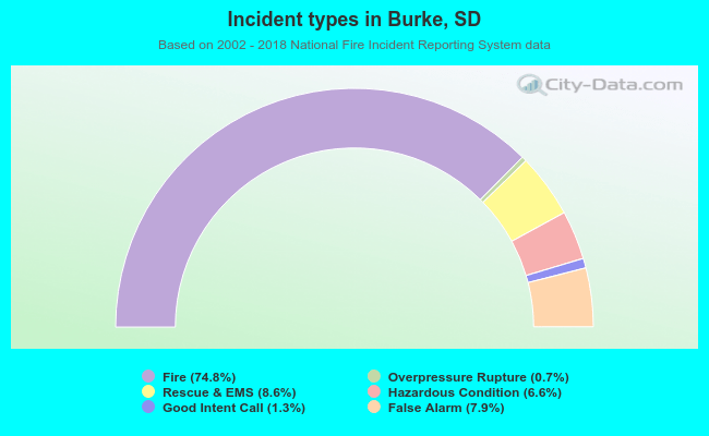 Incident types in Burke, SD