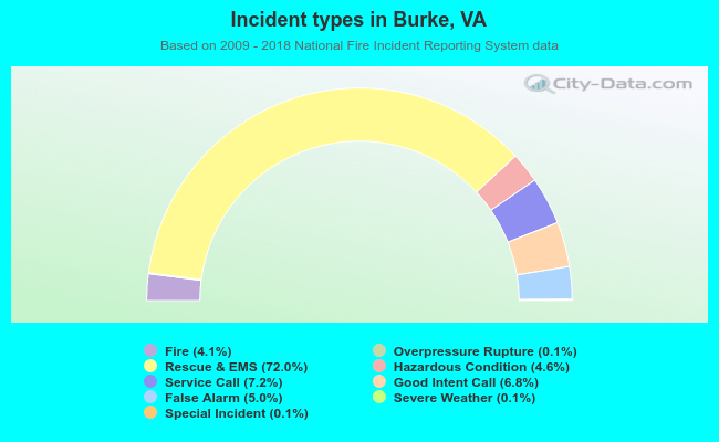 Incident types in Burke, VA