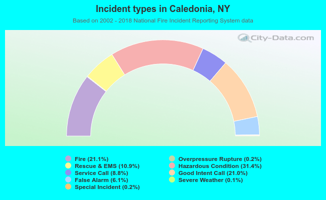 Incident types in Caledonia, NY