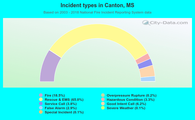 Incident types in Canton, MS