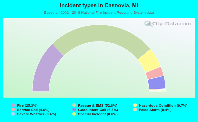 Incident types in Casnovia, MI