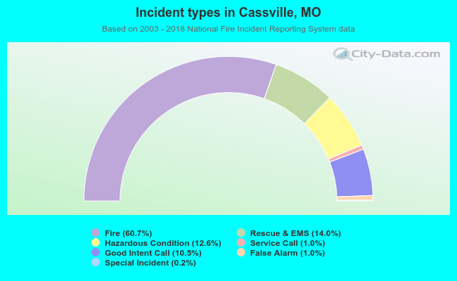 Incident types in Cassville, MO