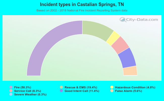 Incident types in Castalian Springs, TN