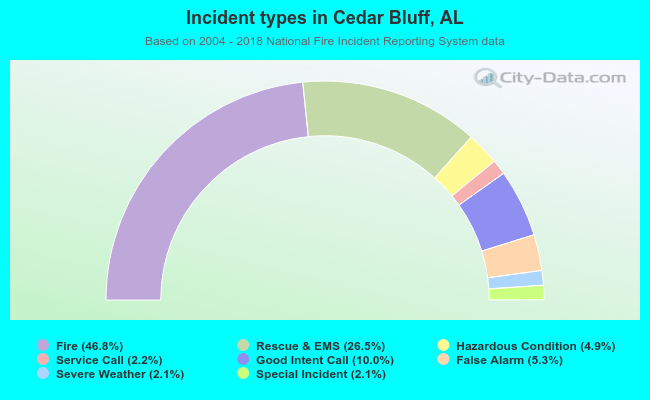 Incident types in Cedar Bluff, AL